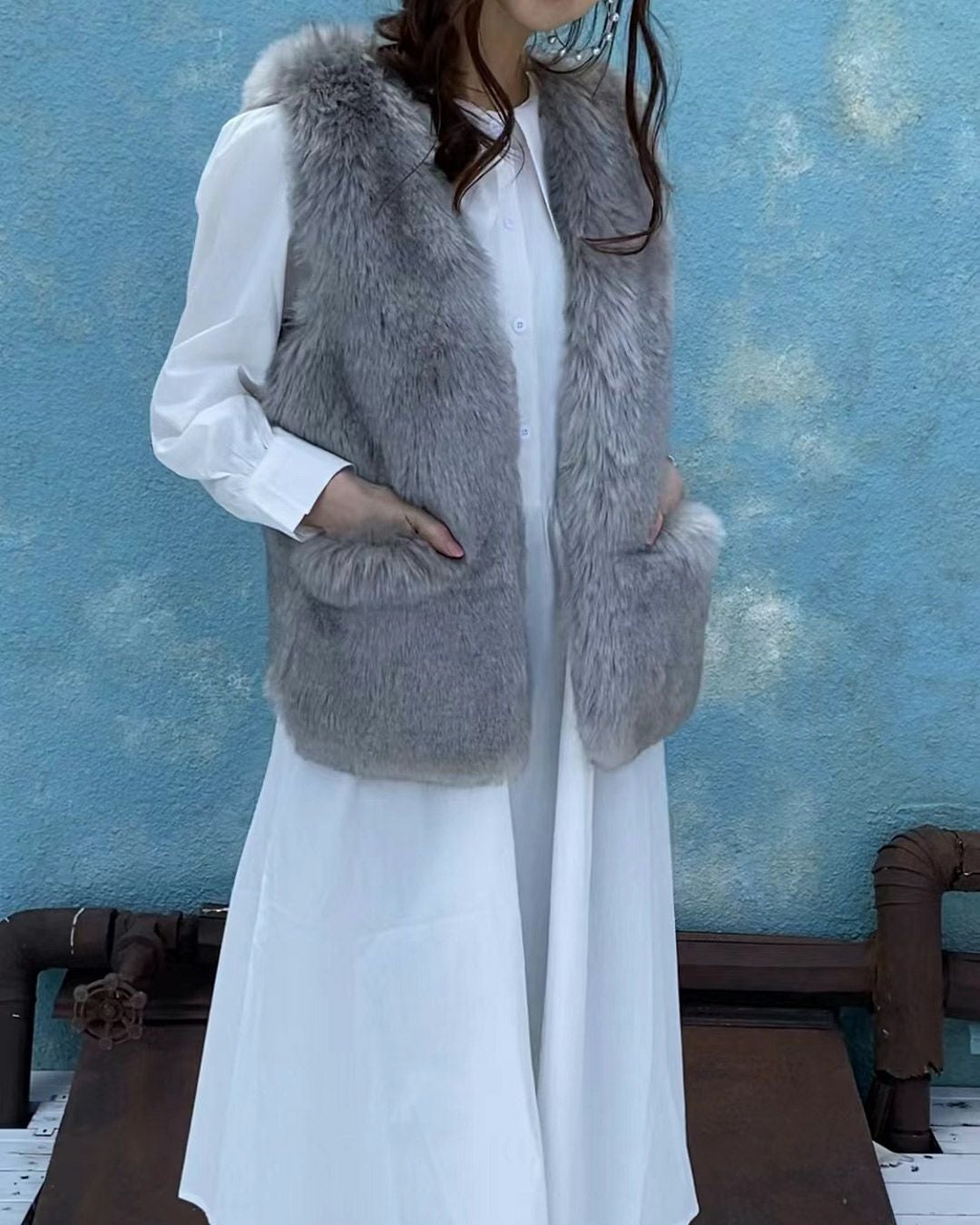 一部即納 エコファー ボリューム ファーベスト ジレ | LiLiRena