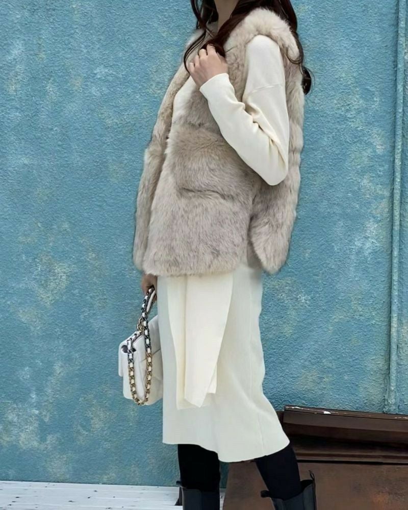 一部即納 エコファー ボリューム ファーベスト ジレ | LiLiRena