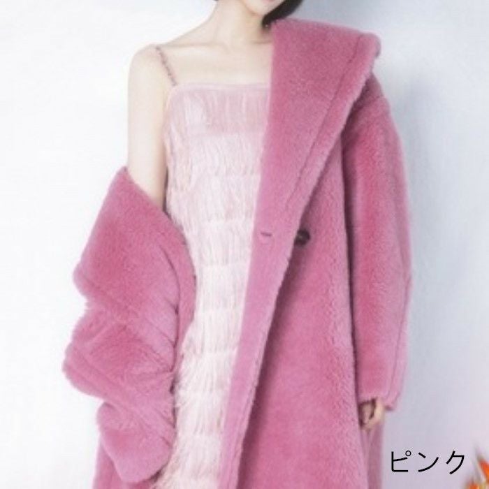 10color テディベア ボア コクーン ロング丈 コート | LiLiRena