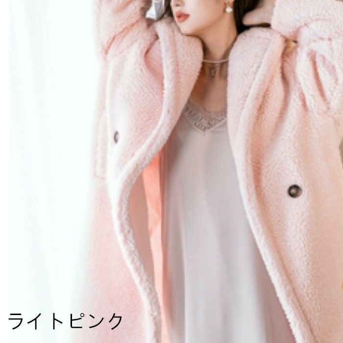 10color テディベア ボア コクーン ロング丈 コート | LiLiRena