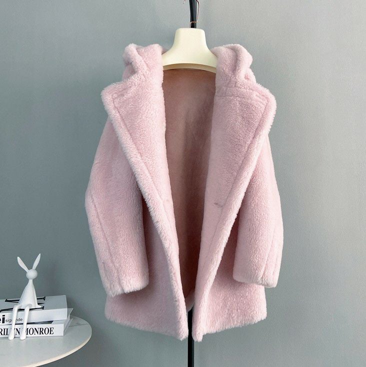 予約 4color テディ フード付き ショート コート | LiLiRena