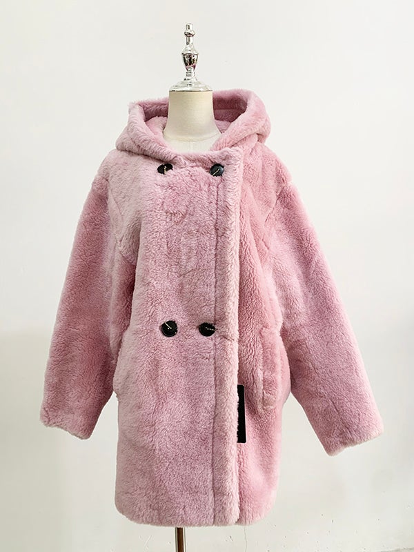 予約 4color ベアムートン フード付き ショート コート | LiLiRena