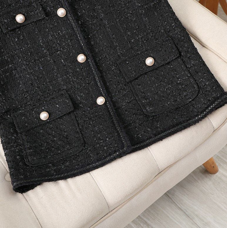 予約 パール ボタン ツイード ベスト | LiLiRena