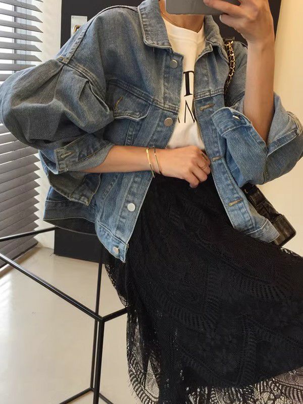予約 ボリュームスリーブ デニムジャケット | LiLiRena