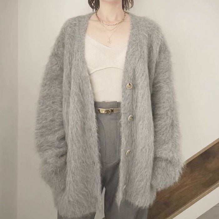 Allumer  アルパカシャギーニットカーディガン アルパカシャギーニットカーディガン(トップス)｜MACKINTOSH LONDON