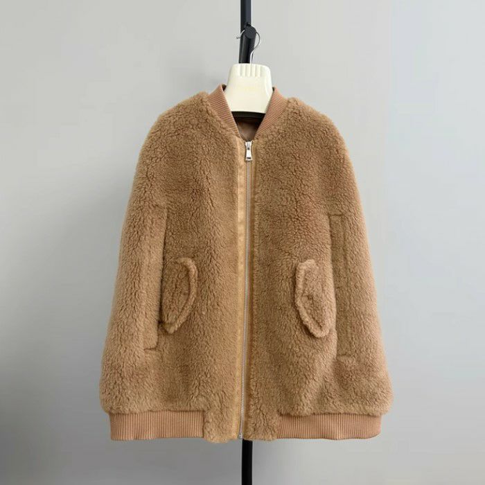 予約 4color テディ フード付き ショート コート | LiLiRena