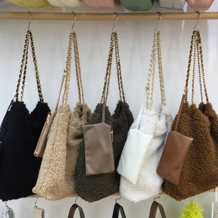 予約 5color テディ ボア チェーン ショルダー バッグ | LiLiRena
