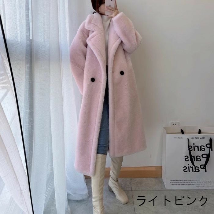 予約 WOOL 8color テディ ロング コート | LiLiRena