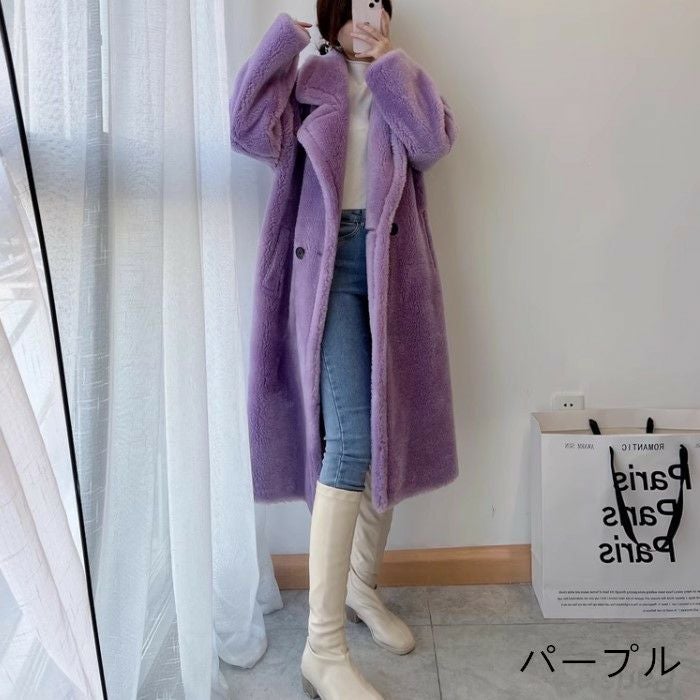 予約 WOOL 8color テディ ロング コート | LiLiRena
