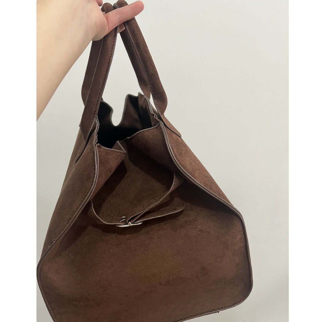 予約 2type PU Leather スエード ボストン バック | LiLiRena