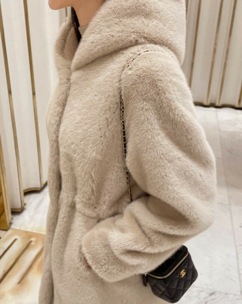 即納 ミンク ライク ファー コート | LiLiRena