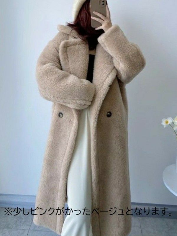 予約 6color WOOL 軽量版 ボア ロング コート | LiLiRena
