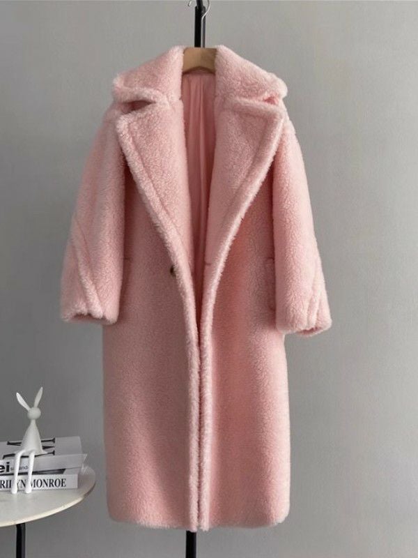 予約 6color WOOL 軽量版 ボア ロング コート | LiLiRena