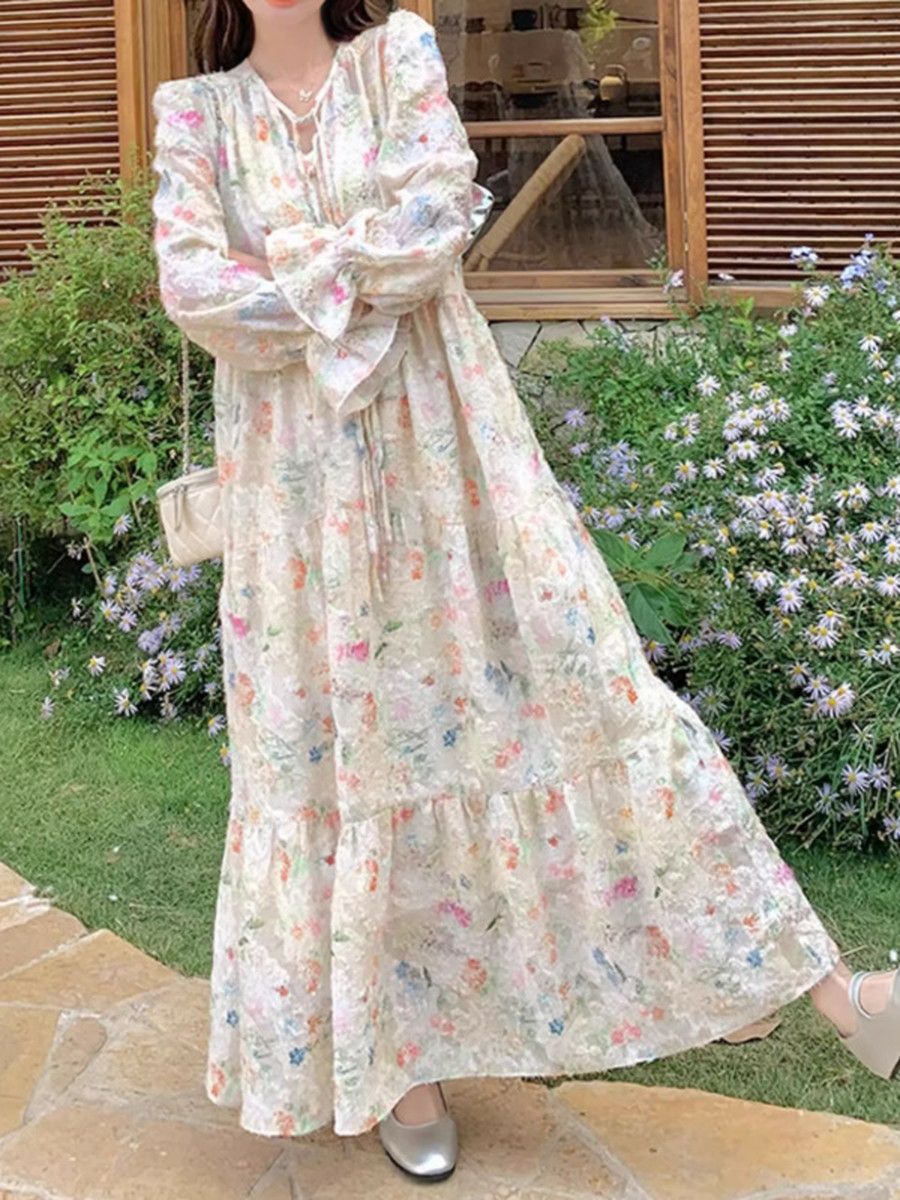【極美品】ベイビー　Le Floréal Féliciterワンピース 予約 Flower フェザー ベルスリーブ ワンピース | LiLiRena