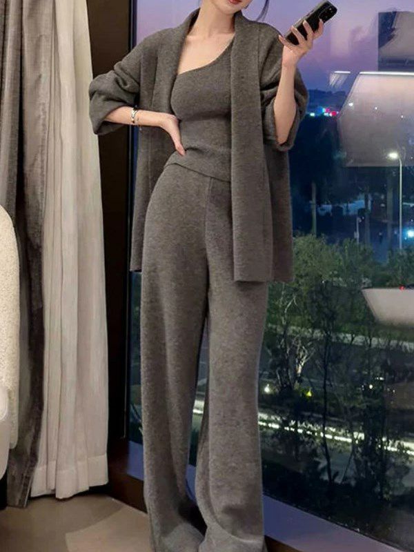 予約3color 3set ニット セットアップ ワンショルダー | LiLiRena