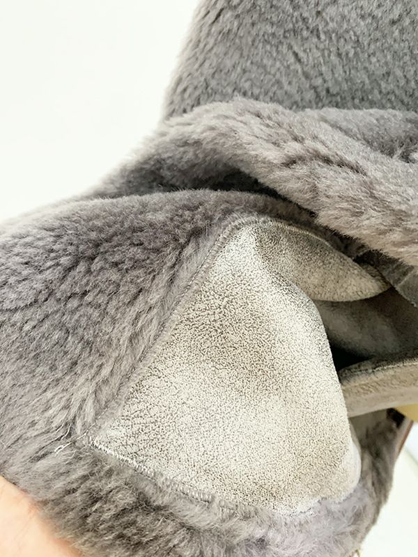 予約 3color ベアムートン コート ショート丈 black gray white | LiLiRena