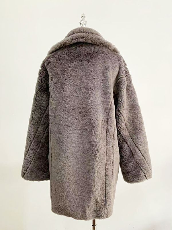 予約 3color ベアムートン コート ショート丈 black gray white | LiLiRena